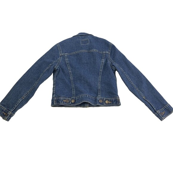 Levi Strauss Youth Girls Denim Jean Jacket Button Collared Fitted Size Large - Picture 8 of 14